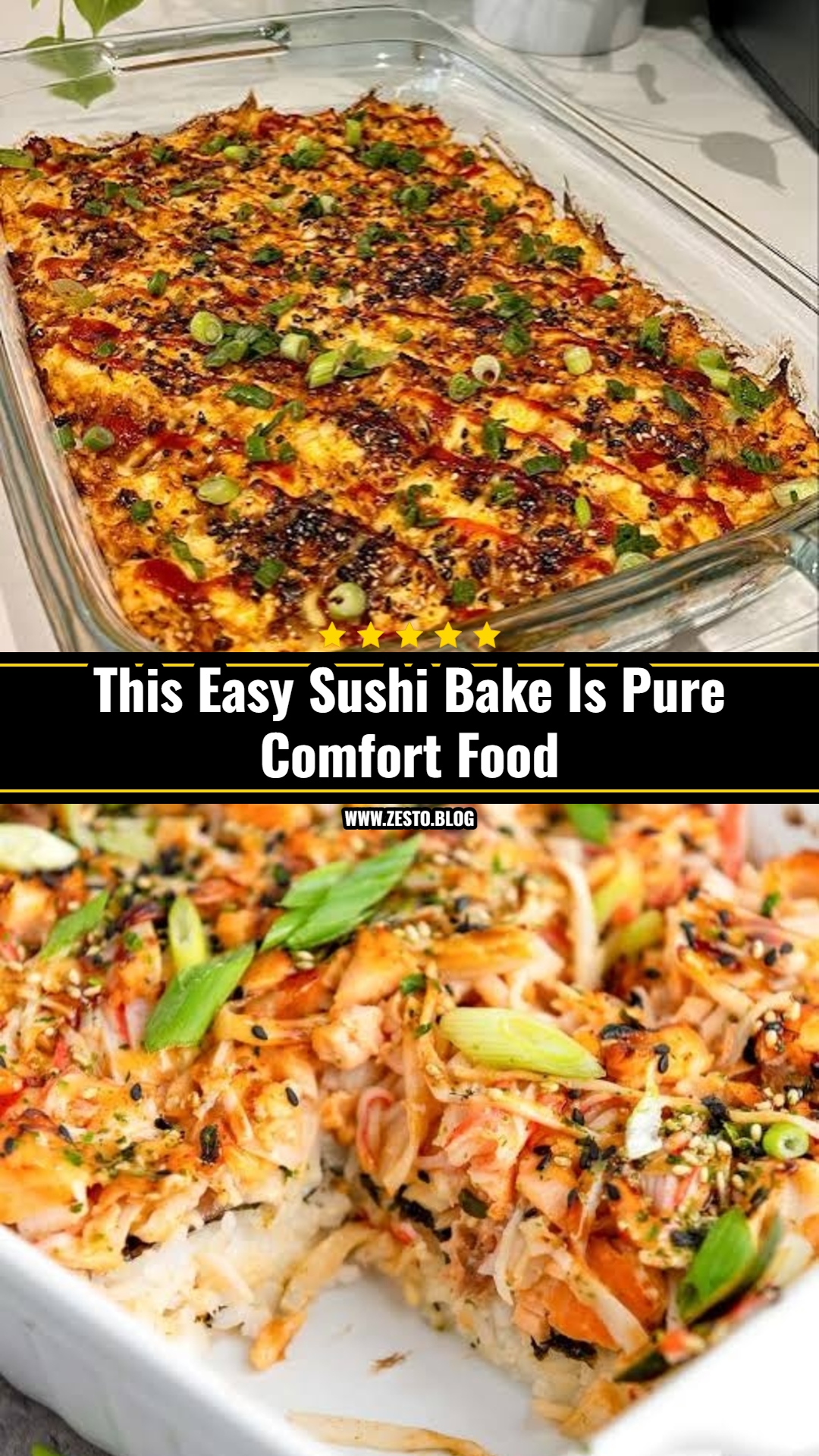 Easy Creamy Sushi Bake Recipe