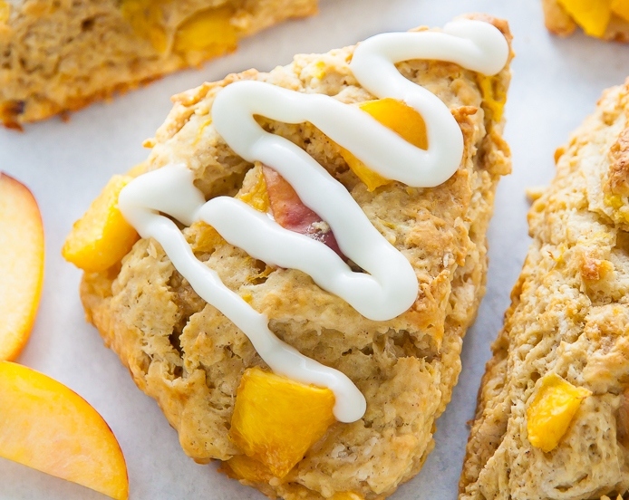 Easy Peach Scones For Your Next Brunch top view