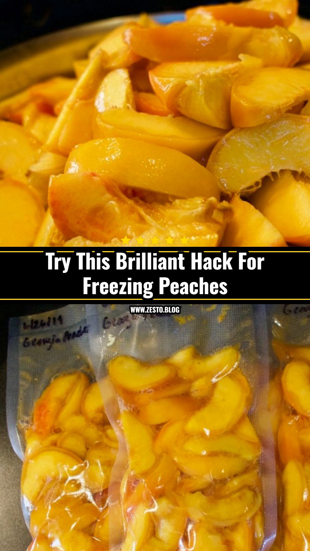 My Easy Method For Freezing Peaches