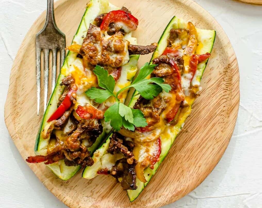 Philly cheesesteak zucchini boats recipe you will love suggested serving