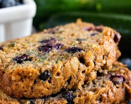 The Best Blueberry Zucchini Bread You Will Ever Make top view