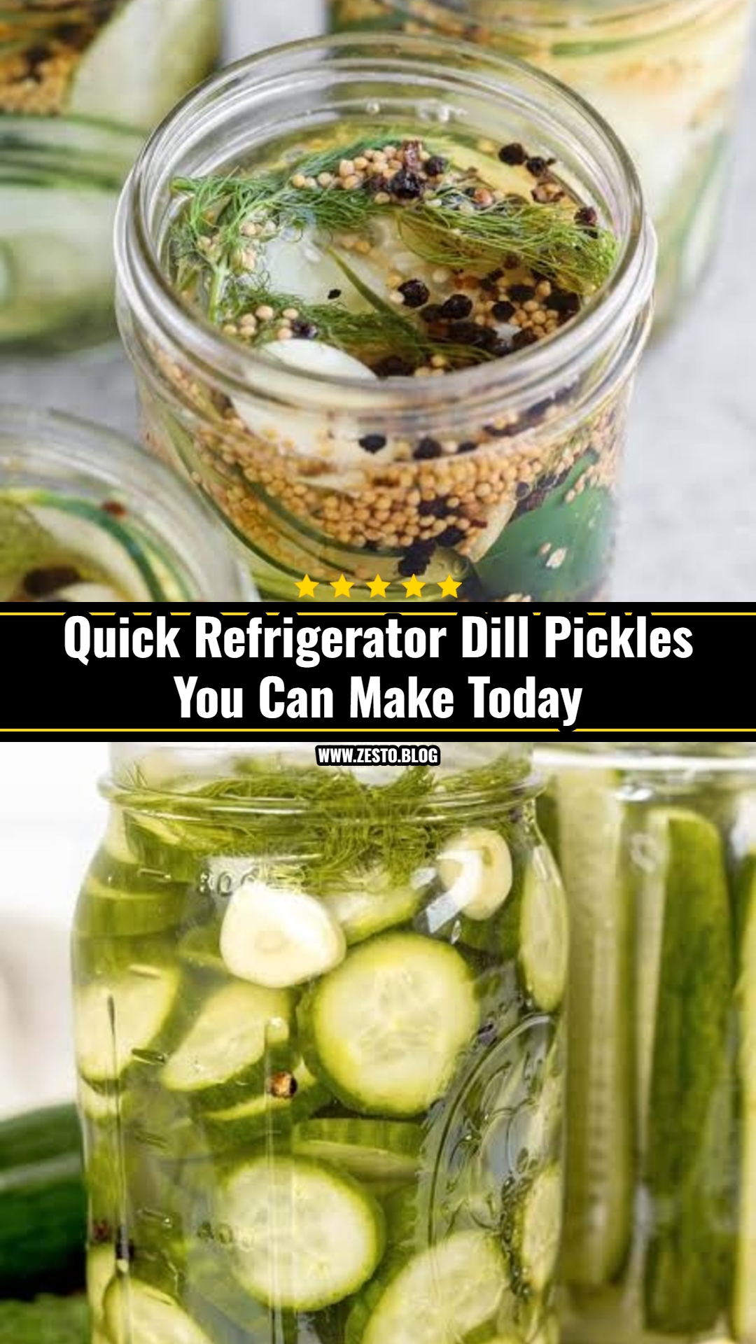 The Best Refrigerator Dill Pickles Ever