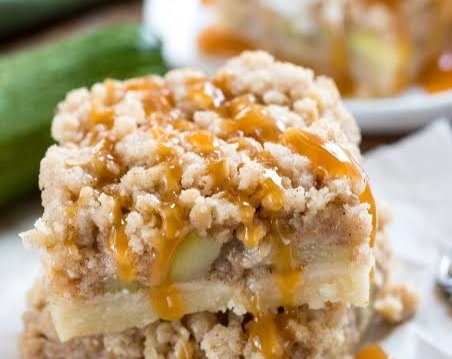 The Best Zucchini Bars You Will Ever Make top view