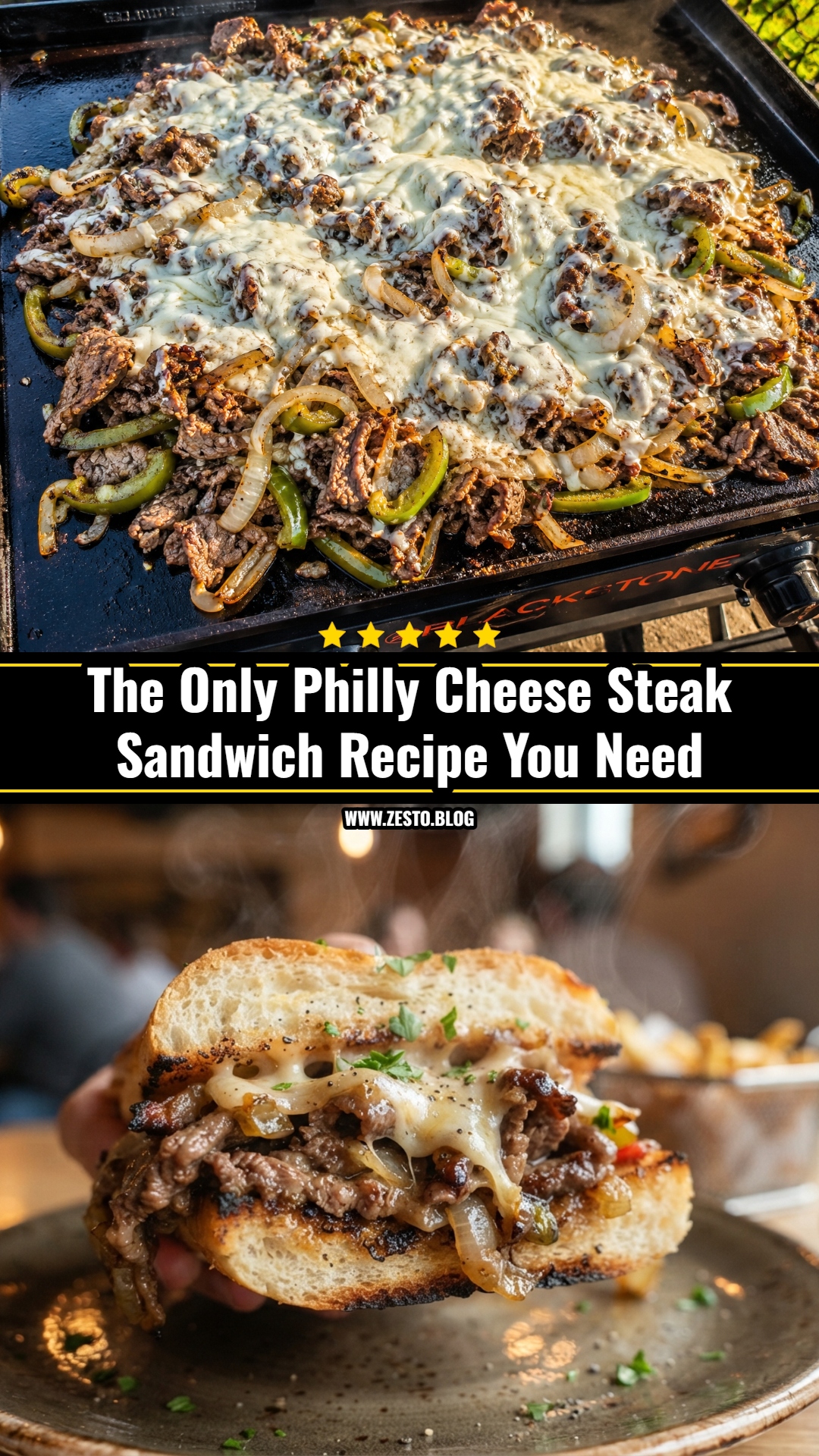 The Ultimate Philly Cheese Steak Sandwich Recipe
