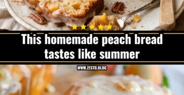 This easy peach bread recipe is perfect for summer