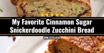 Easy Cinnamon Sugar Snickerdoodle Zucchini Bread