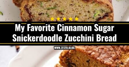 Easy Cinnamon Sugar Snickerdoodle Zucchini Bread