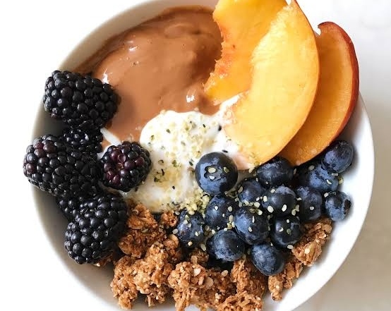 Easy homemade granola recipe for your next yogurt bowl top view