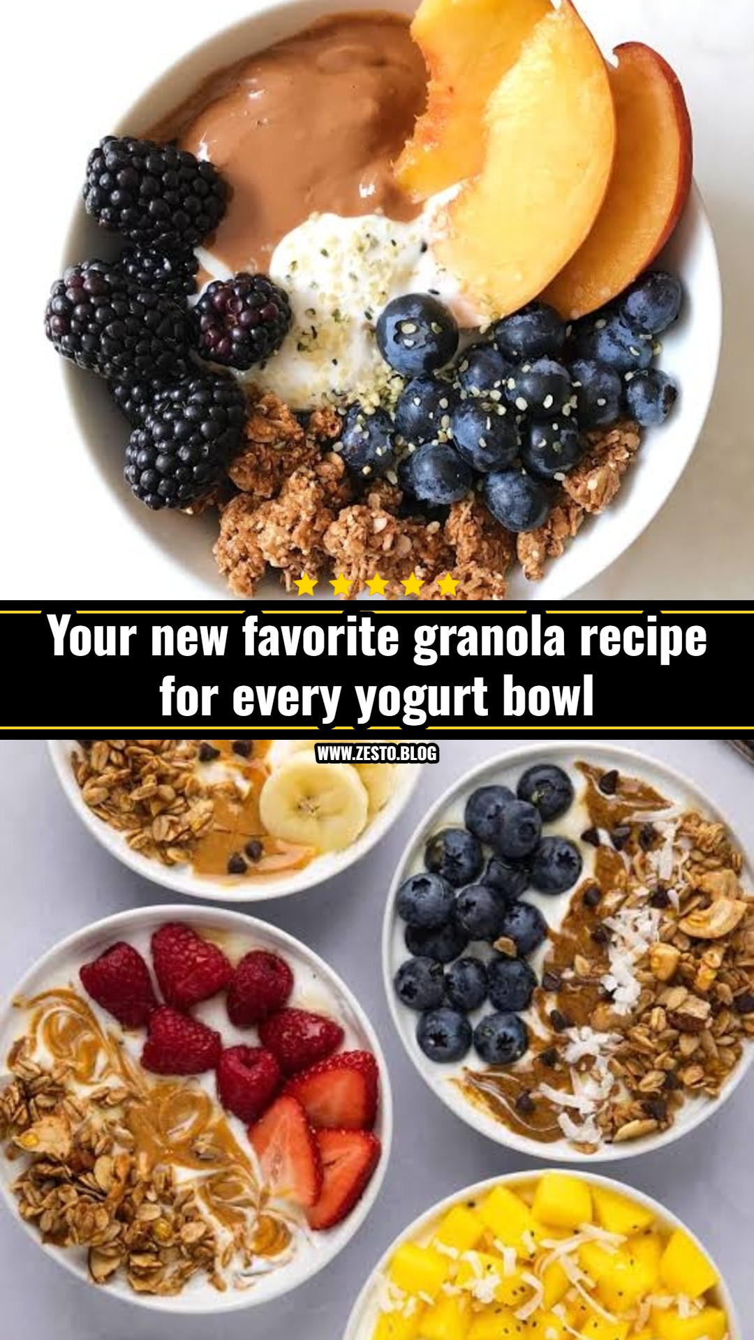 Easy homemade granola recipe for your next yogurt bowl