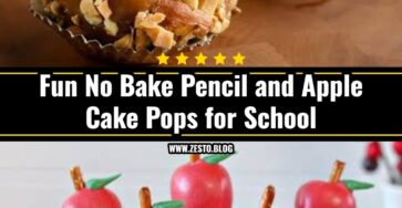 Easy No Bake Pencil and Apple Cake Pops