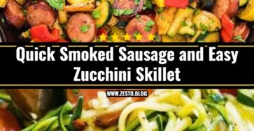 Easy Zucchini and Smoked Sausage Skillet Dinner