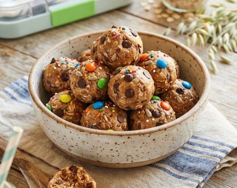 Healthy School Lunch Ideas Fun Kids Food Protein Balls top view