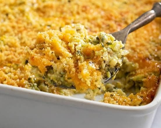 This Easy Zucchini Casserole is a Family Favorite top view