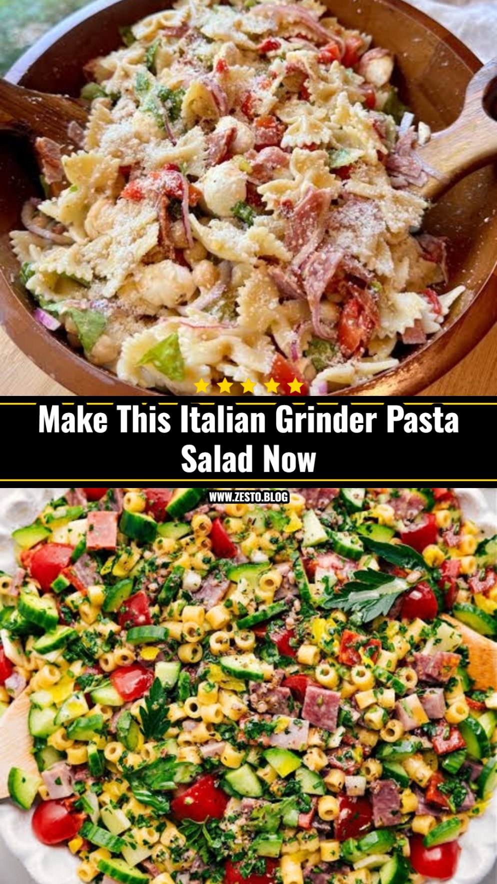 Viral Italian Grinder Pasta Salad Recipe