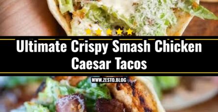 15 Minute Crispy Smash Chicken Caesar Tacos