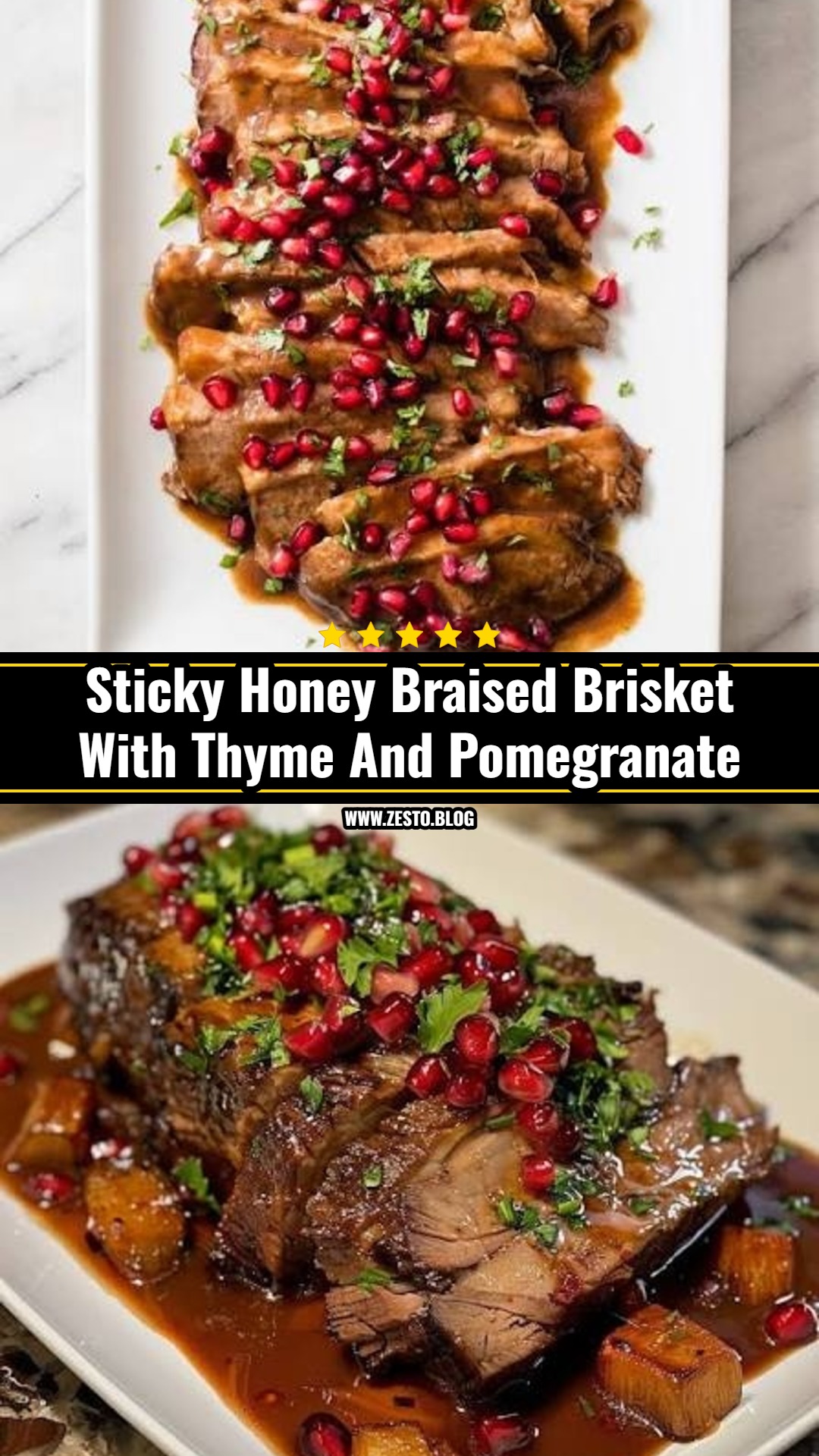 Best Honey Glazed Braised Brisket With Pomegranate