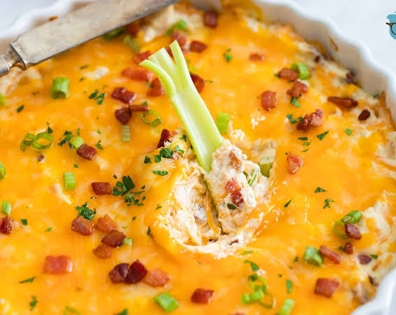 Best Slow Cooker Crack Chicken Dip For Game Day suggested serving