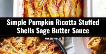 Creamy Pumpkin Ricotta Stuffed Shells Sage Butter Sauce