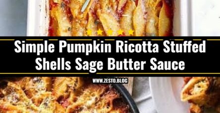 Creamy Pumpkin Ricotta Stuffed Shells Sage Butter Sauce