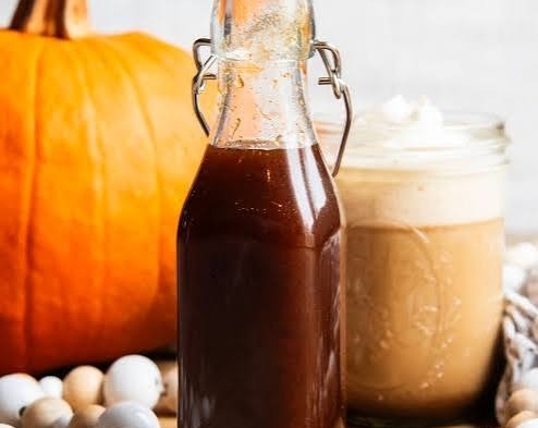 Easy 10 Minute Pumpkin Spice Syrup Recipe top view