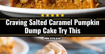 Easy 5 Ingredient Salted Caramel Pumpkin Dump Cake