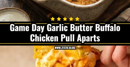 Easy Garlic Butter Buffalo Chicken Pull Apart Sliders