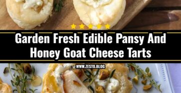 Easy Honey Glazed Goat Cheese Tarts With Edible Pansies
