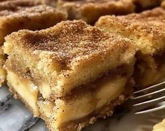 Soft and Chewy Apple Snickerdoodle Bars for Fall suggested serving