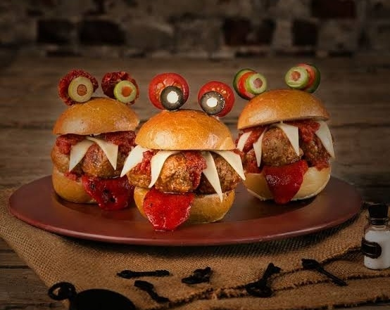 The Best Halloween Meatball Sliders Recipe Ever suggested serving