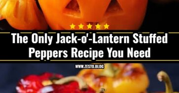 The Best Jack-o'-Lantern Stuffed Peppers Recipe Ever