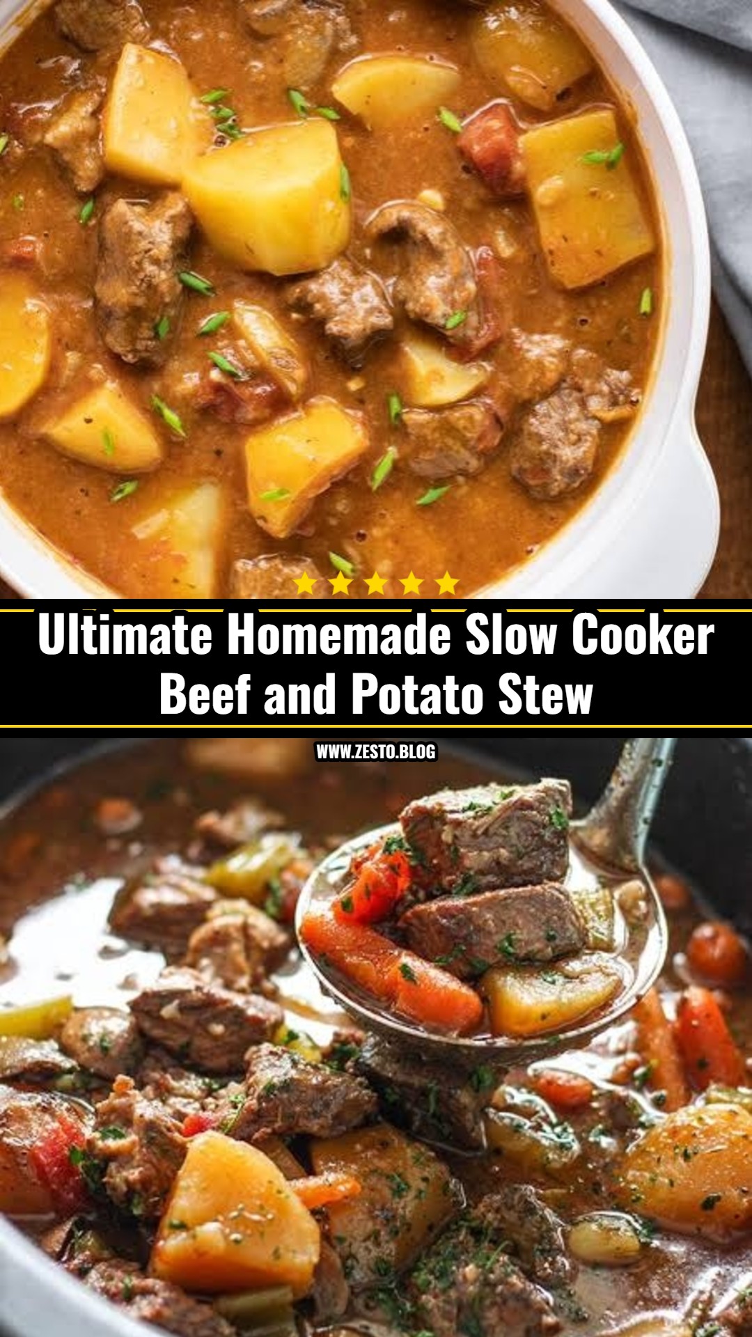 The Best Slow Cooker Beef and Potato Stew Recipe Ever