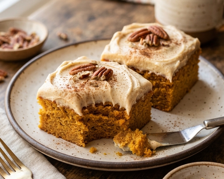 These Viral Pillow Soft Pumpkin Bars Are Next Level top view
