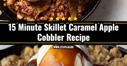 Viral 15 Minute Skillet Caramel Apple Cobbler Hack