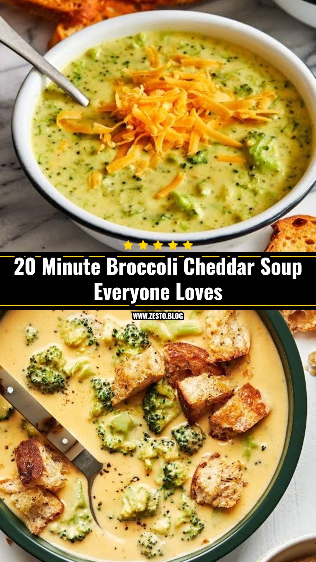 Viral 20 Minute Creamy Broccoli Cheddar Soup Secret