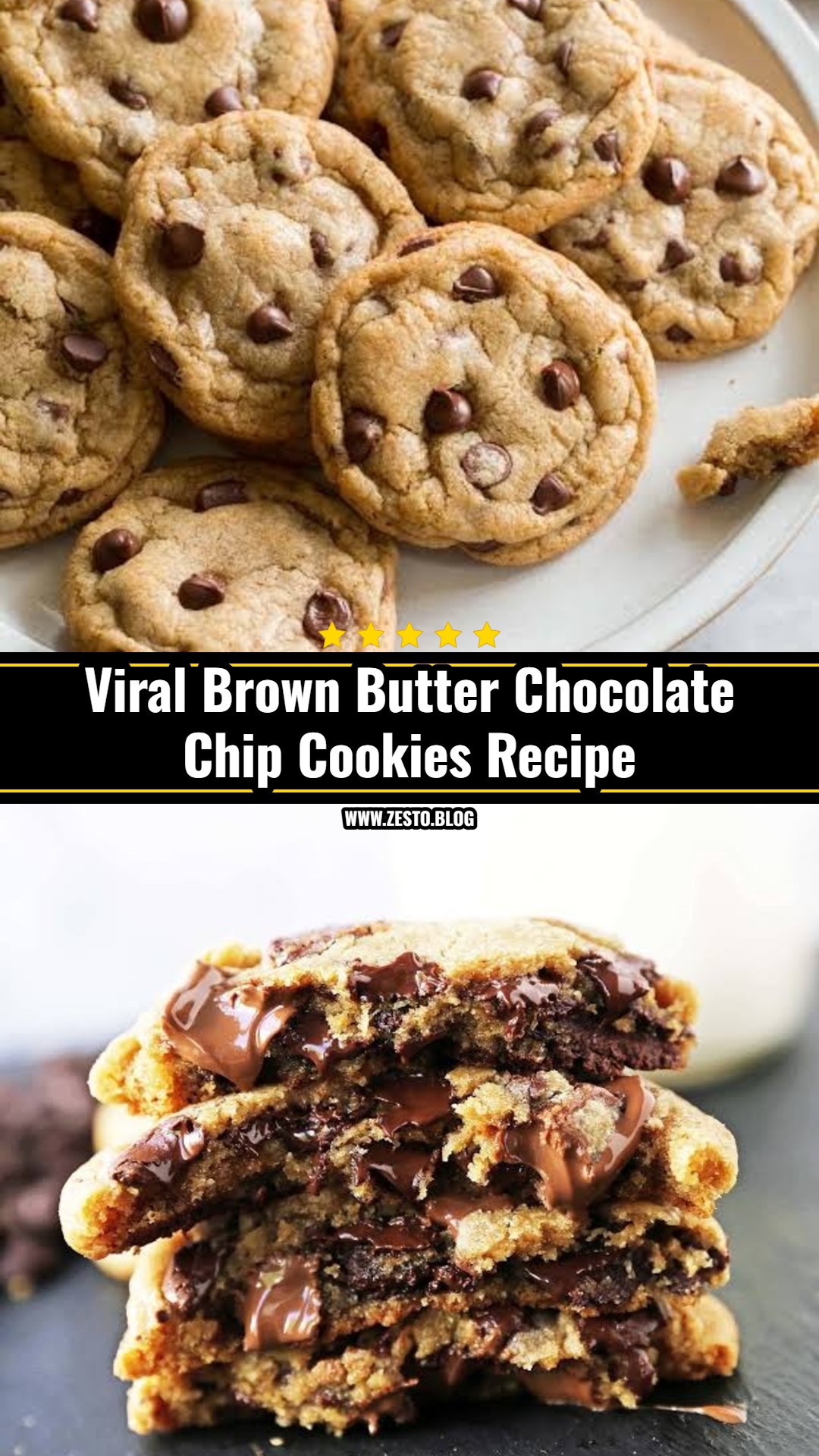 Viral Bakery Style Brown Butter Chocolate Chip Cookies