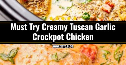 Viral Creamy Tuscan Garlic Crockpot Chicken
