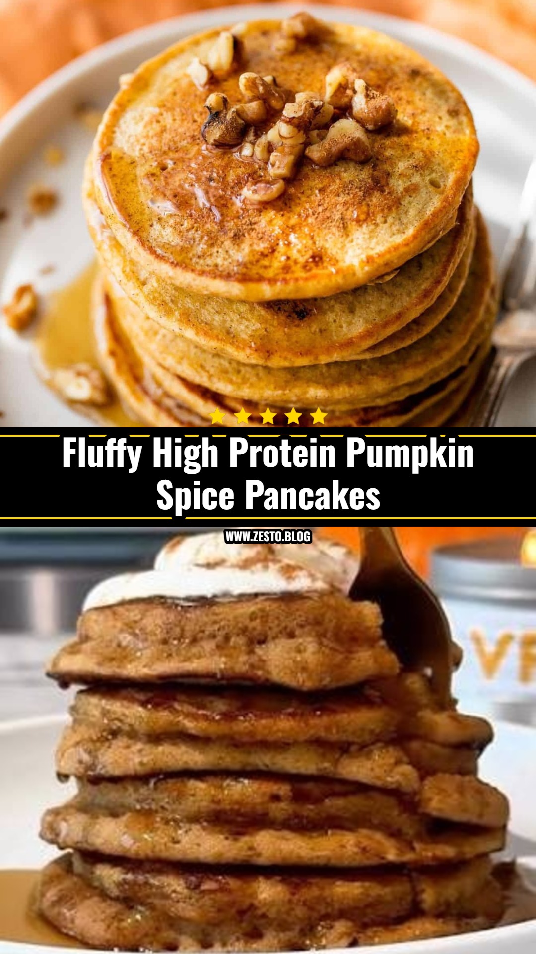 Viral Fluffy High Protein Pumpkin Spice Pancakes