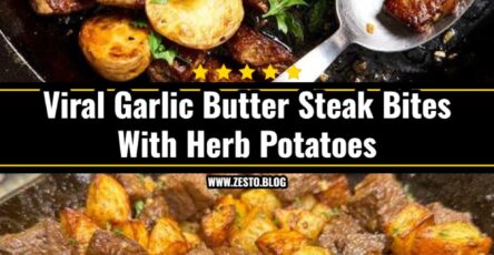 Viral Garlic Butter Steak Bites and Crispy Potatoes