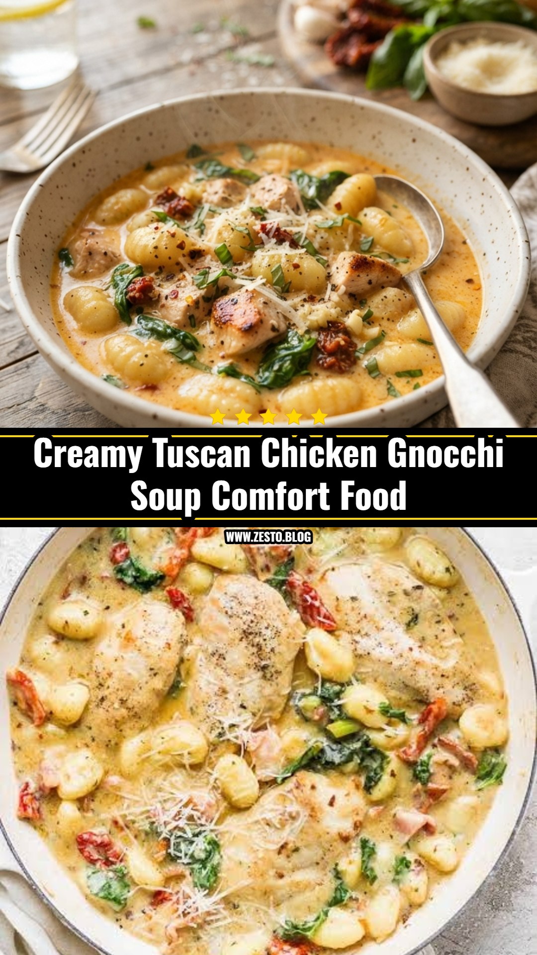 Viral One Pot Creamy Tuscan Chicken Gnocchi Soup
