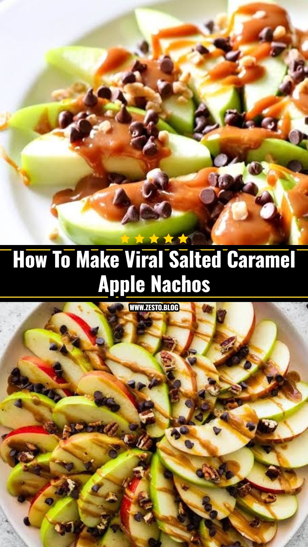 Viral Salted Caramel Apple Nachos With Pecans
